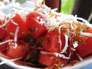 Fresh Coconut & Watermelon Salad