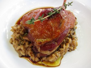 Confit Duck on Risotto